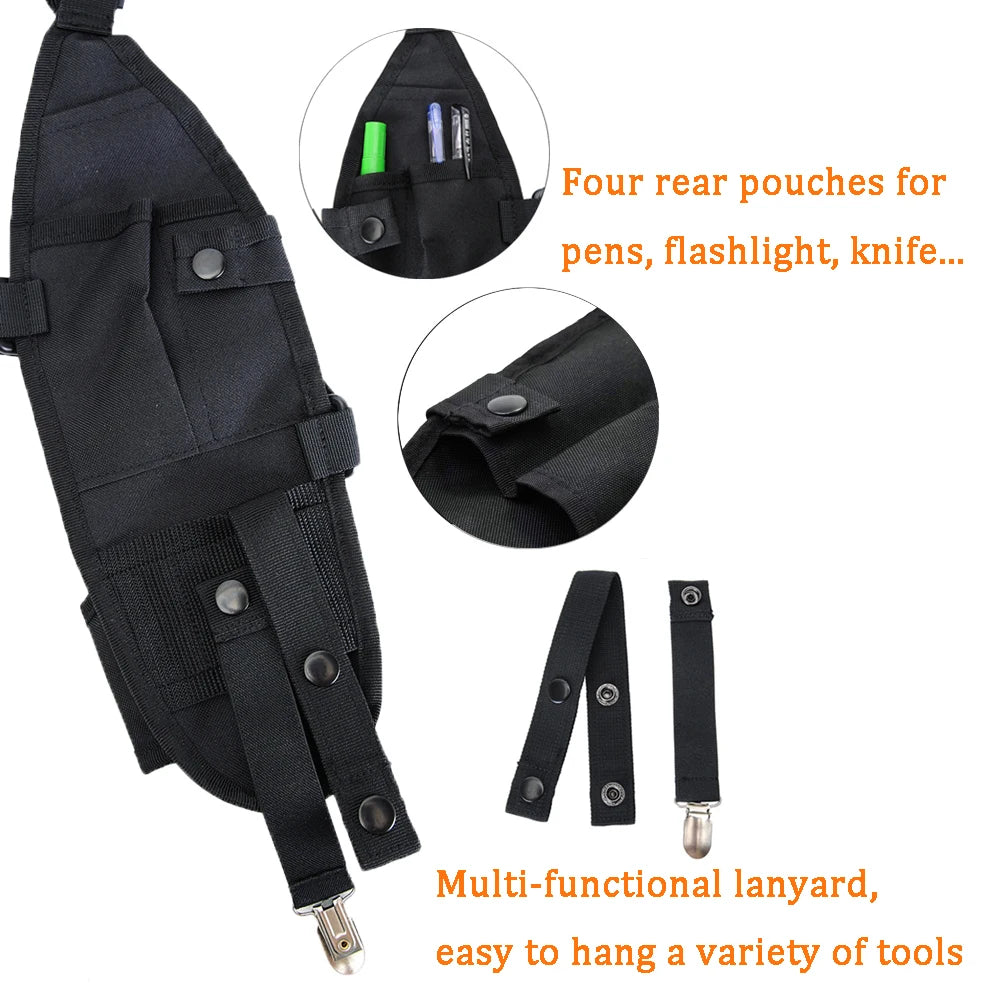 Radio Shoulder Harness Holster Chest Holder Universal Vest Rig Nylon Two-Way Radio Cases Walkie Talkie Search Rescue Essentials