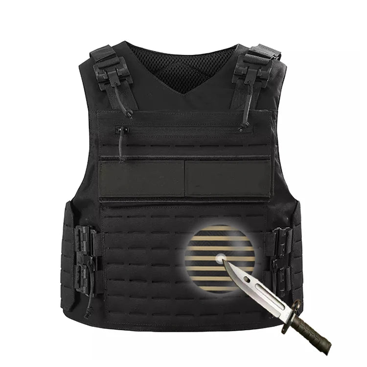 OEM & ODM Lightweighted Hot Sale black outdoor equipment body protective stab proof tactical vest